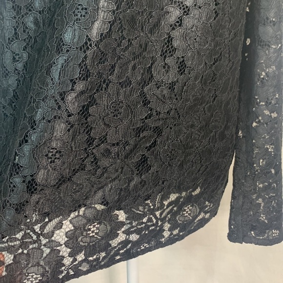Express Black Puff Sleeve Lace Top- NWT - Picture 13 of 16